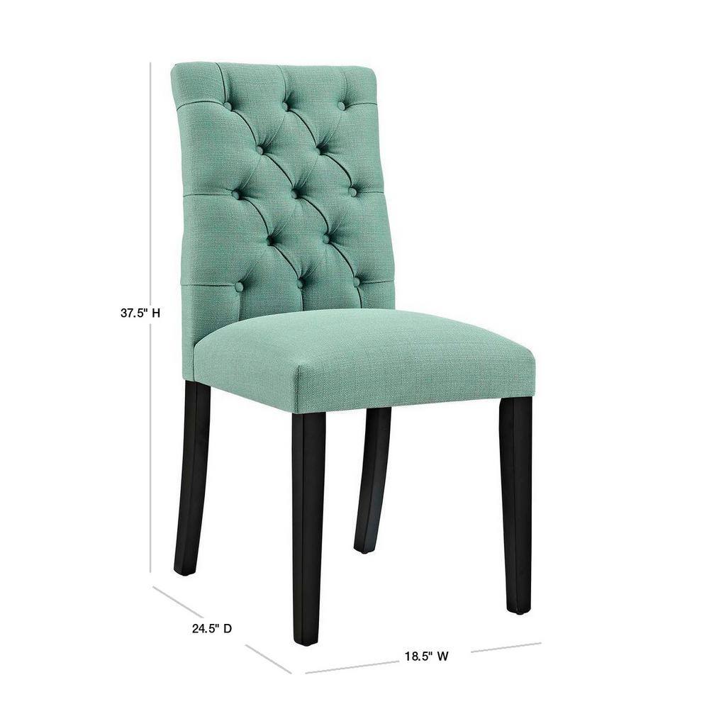 Laguna Blue Tufted Upholstered Parsons Side Chair