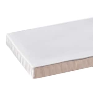 Compass Westward Gray 2 in. x 10 in. Smooth Glossy Subway Ceramic Wall Tile Sample