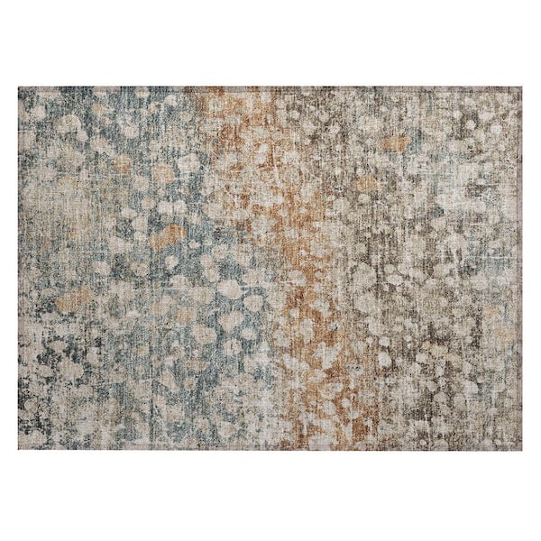 Chantille Machine Washable Indoor/Outdoor Abstract ACN2113 Putty 1 ft. 8 in. x 2 ft. 6 in. Accent Rug