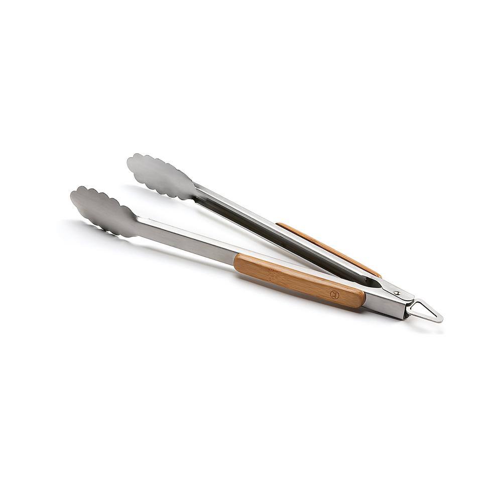 Stainless Steel and Bamboo Grill Tool Set, 4-Piece