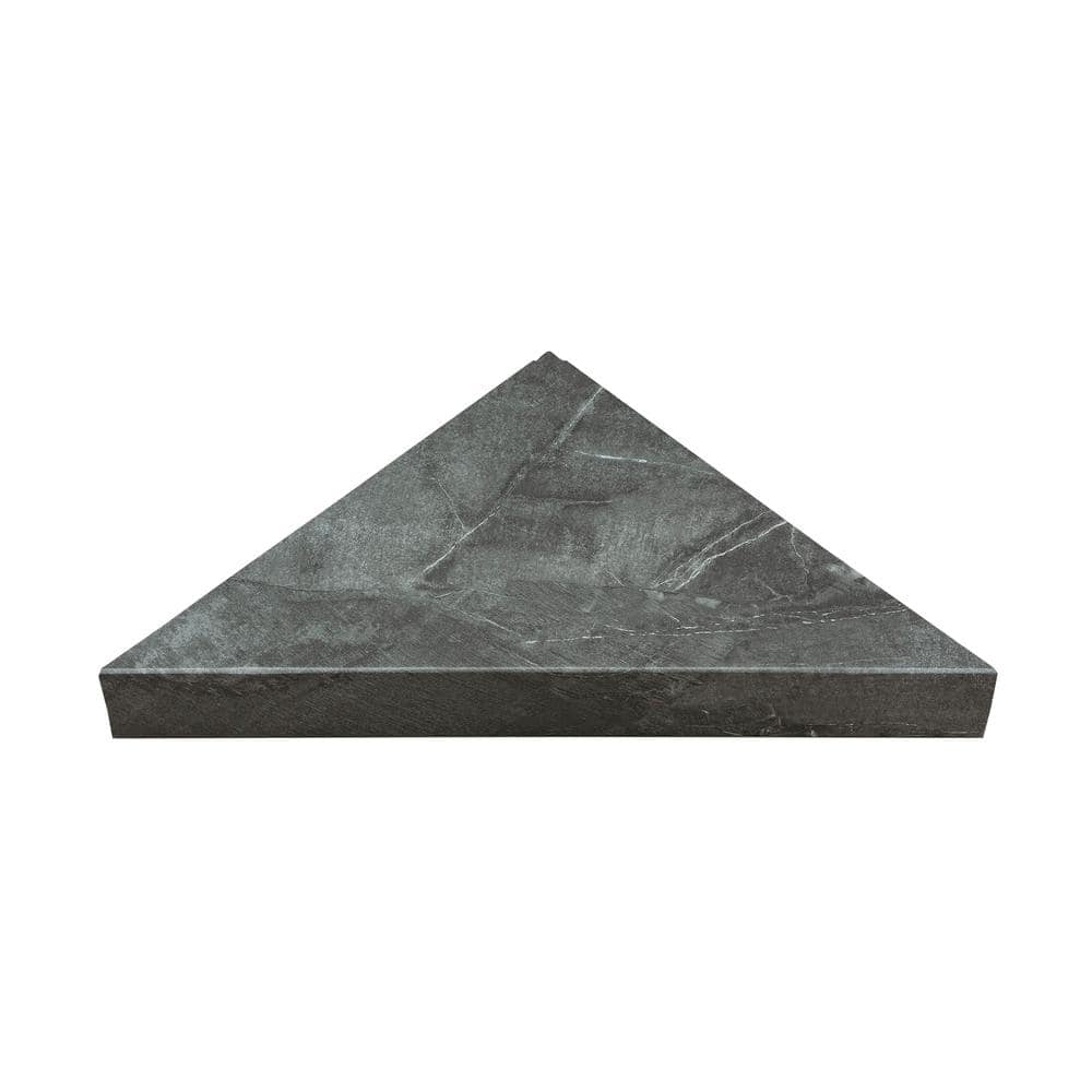 Cracked Slate Gray PVC Shower Bench with Lacquer Finish