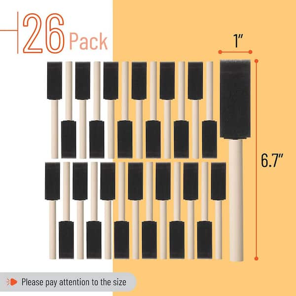 120 Pack Foam Brush Sponge Paint Brush for Acrylic Painting, Arts and  Crafts Supplies (1 Inch)