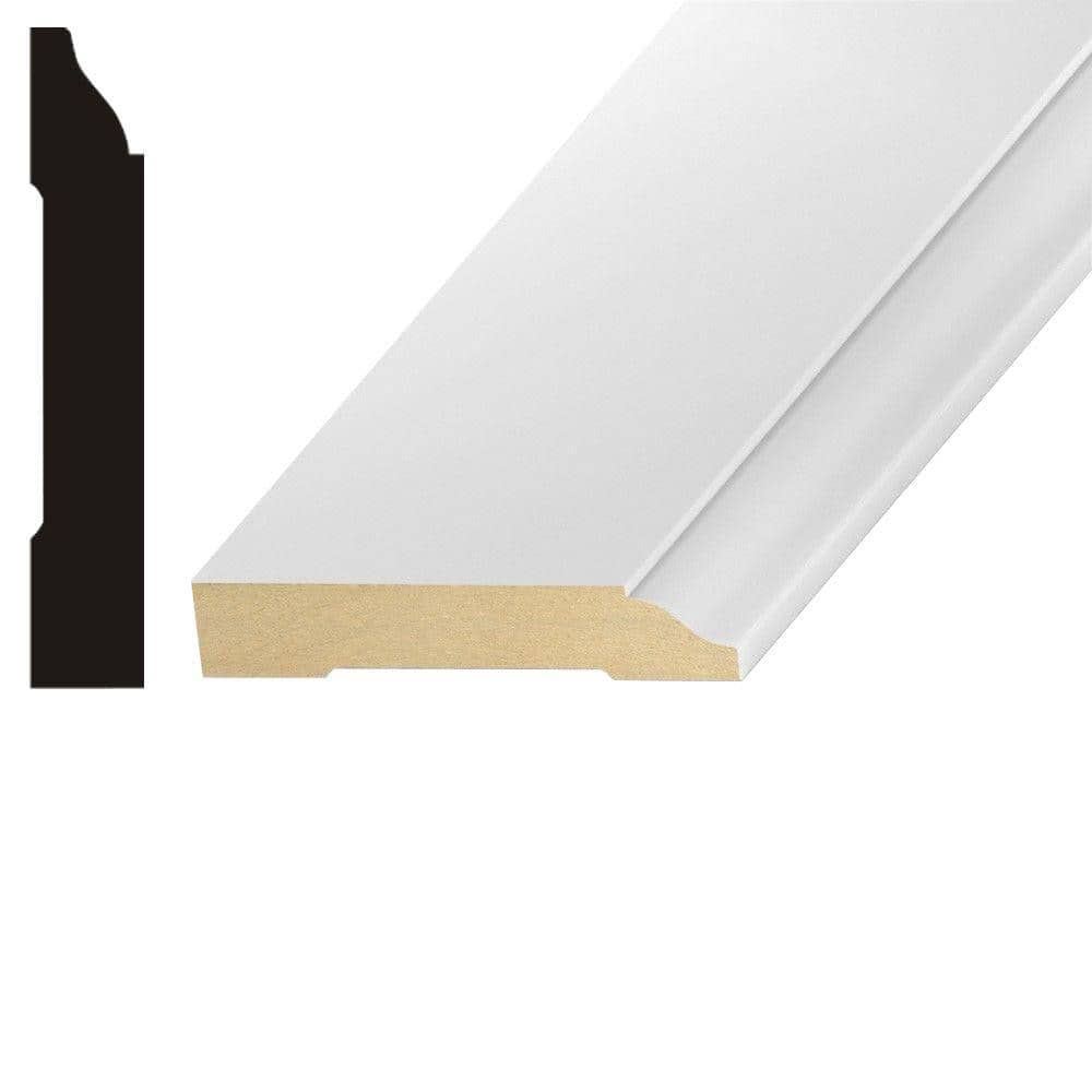 Kelleher Propack LWM623 9/16 in. x 3-1/4 in. x 12 ft. MDF Base Moulding ...