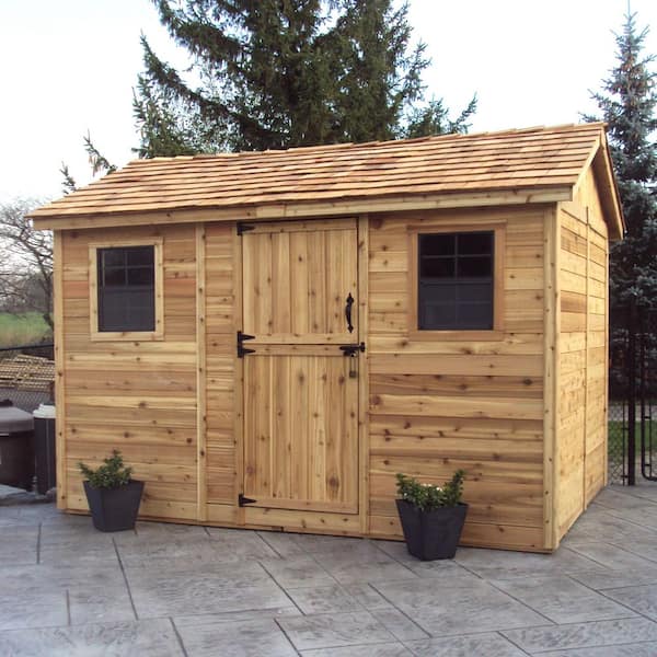 Cabana 8 ft. x 12 ft. Western Red Cedar Garden Shed