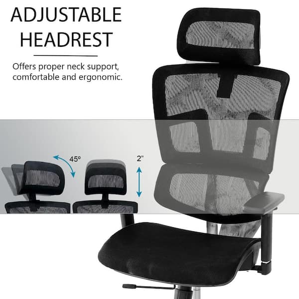 Ergomax ERGOCH113GR Ergomax Ergonomic Office Chair Height Adjustable, Breathable Mesh Fabric, Computer Chair Lumbar Support, Back Relief with Adjustab
