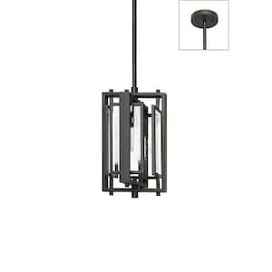 Parallel 16 in. 4-Lights ORB Metal Pendant Light with Clear Bubble Glass