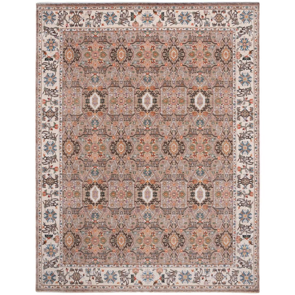 Crimson 8 ft. x 10 ft. Beige/Ivory Geometric Border Area Rug price history on PriceWatchPro