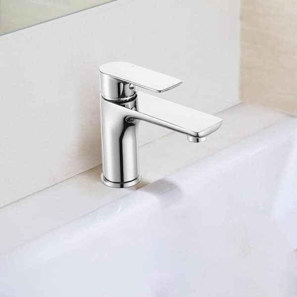 Single Handle Bathroom Sink Faucet with Advanced Aerator in Chrome (1-Pack)