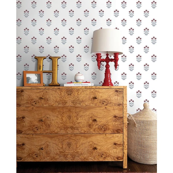 Kit Red Floral Non-Pasted Paper Wallpaper