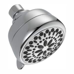 7-Spray Patterns 1.75 GPM 3.38 in. Wall Mount Fixed Shower Head in Chrome