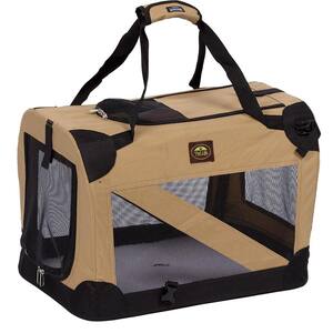 Khaki 360 Degree Vista-View Soft Folding Collapsible Crate - Small