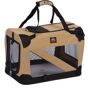 Khaki 360 Degree Vista-View Soft Folding Collapsible Crate - Small