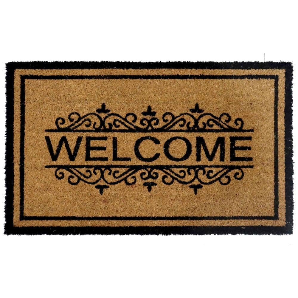 "Heavy Duty Doormat with Non Slip PVC Baking Embossed Design Floor Mat for Entryway 18x30"", Floral Welcome" price history on PriceWatchPro
