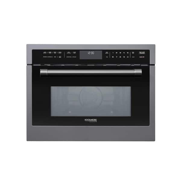 24 in. 1.6 cu. ft. Wall Oven and Microwave Combo Convection with Microwave, Speed and Sensor Cooking in Stainless Black.
