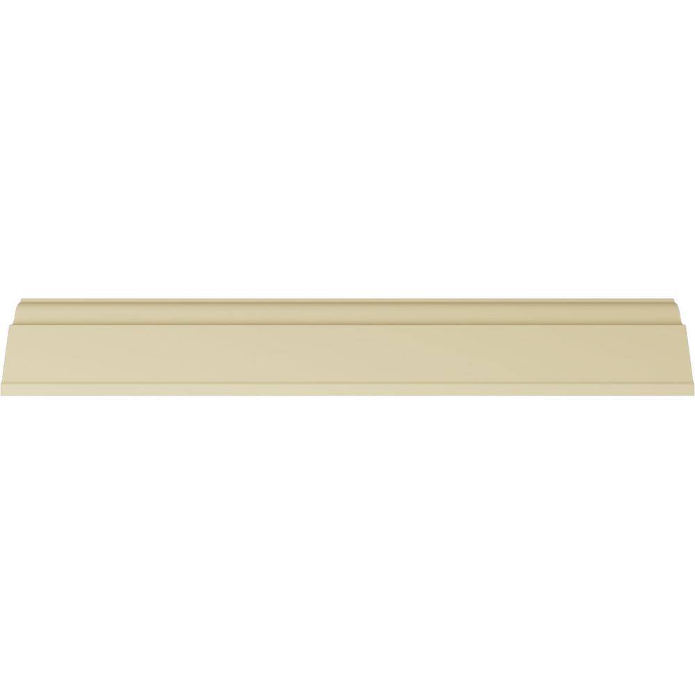 Primed White Polyurethane Geometric Crown Moulding Sample