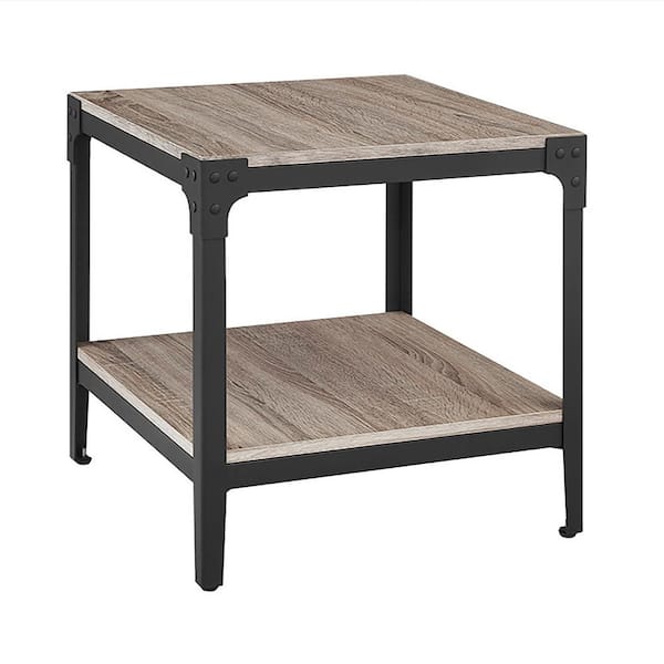 walker edison driftwood end table