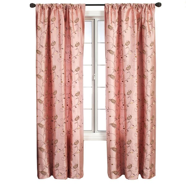null Sheer Rose BelAir Rod Pocket Curtain - 54 in.W x 84 in. L