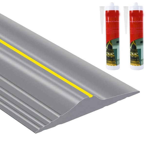 20Ft Universal EPDM Rubber Garage Threshold Seal Strip with Adhesives Weatherproof DIY Replacement Grey