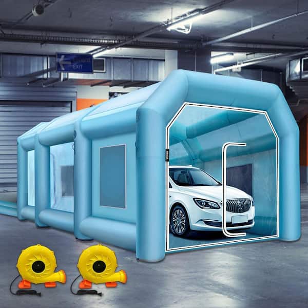 VEVOR Inflatable Paint Booth, 20x10x8ft Inflatable Spray Booth, High  Powerful 480W+750W Blowers Spray Booth Tent, Car Paint Tent Air Filter  System for Car Parking Tent Workstation Motorcycle Garage