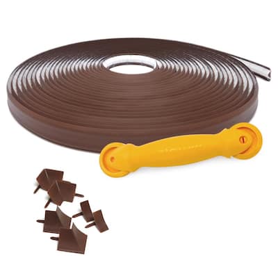 3/4 in. D x 3/4 in. W x 50 ft. L, Corner Molding Project Kit, Dark Brown (1-Pack)