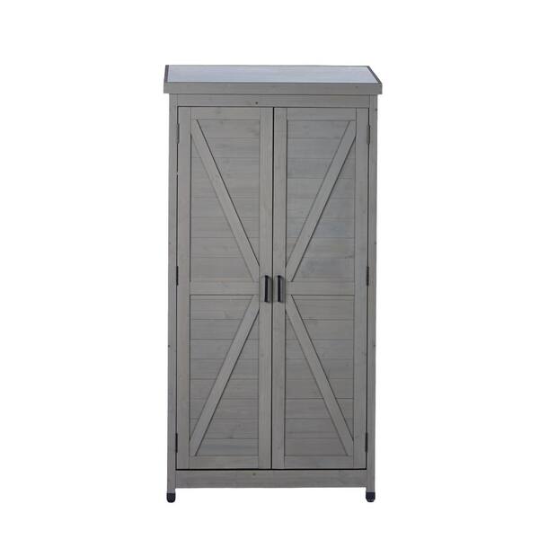 8 ft. W x 1.5 ft. D Outdoor Wooden Storage Shed Double Door with