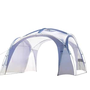 Easy Beach Tent 12 ft. x 12 ft. Pop Up Canopy Tent with Side Wall Waterproof for Camping Trips, Backyard Fun in White
