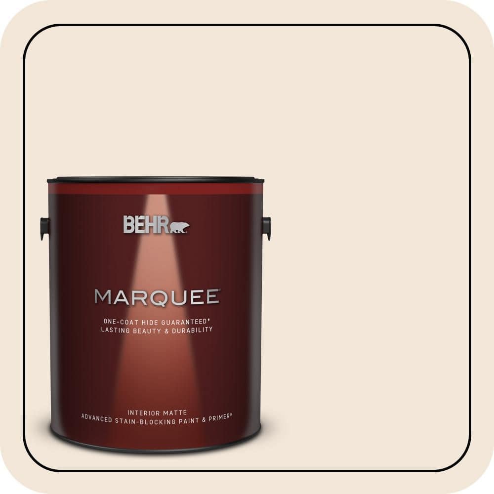 BEHR MARQUEE 1 gal. PPU3-04 Ballet White Matte Interior Paint & Primer  145001 - The Home Depot