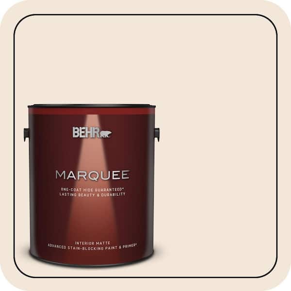 BEHR MARQUEE 1 gal. #PPU3-04 Ballet White Matte Interior Paint & Primer