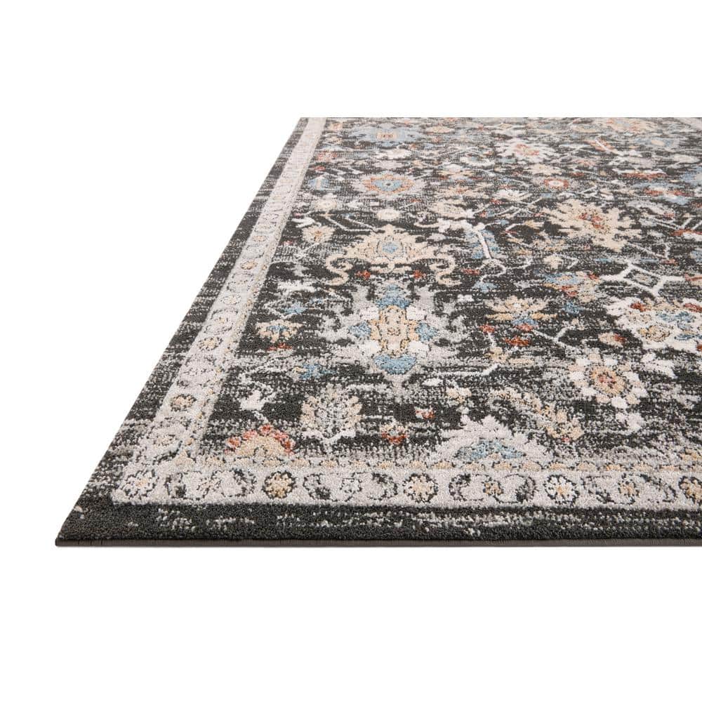 Odette Charcoal Vintage-Inspired 9'-2" x 13' Synthetic Area Rug