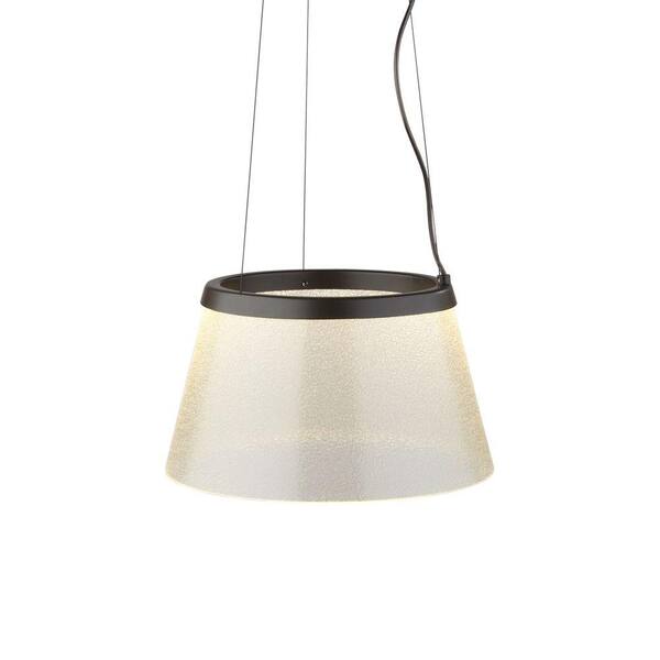 Generation Lighting Duke 1-Light Bronze Clear LED Hanging Pendant with Fizz Suspension