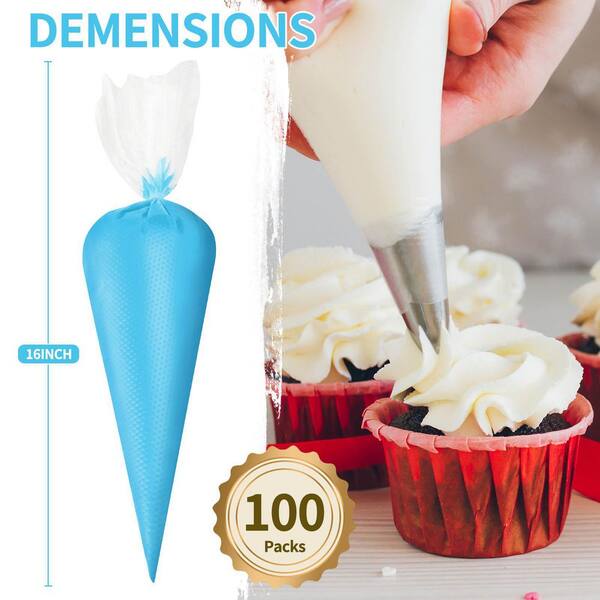 Esepony 16 in. Piping Bags with Disposable, Non-Slip, Anti-Burst