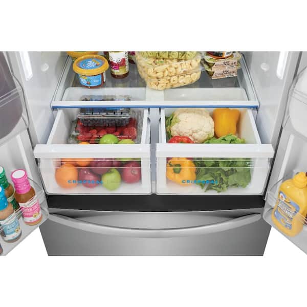 Frigidaire - 31.5 in. 18 cu. ft. Counter Depth French Door Refrigerator in Fingerprint-Resistant Stainless Look
