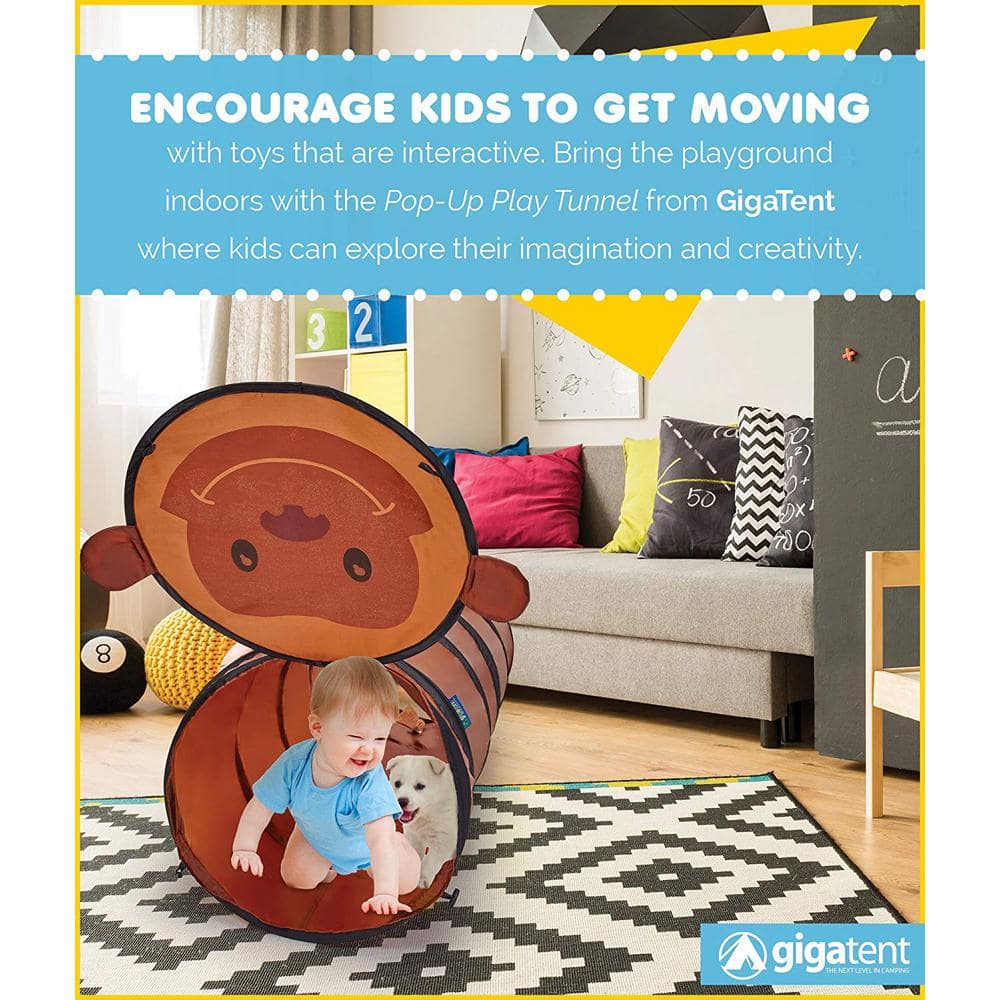 Brown Weatherproof Fiberglass and Polyester Play Tunnel