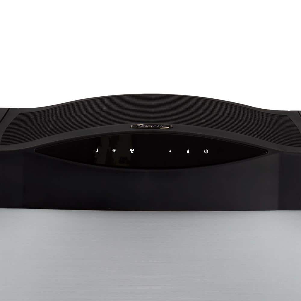 AIRCARE Black and Brushed Nickel Evaporative Humidifier with Digital Controls