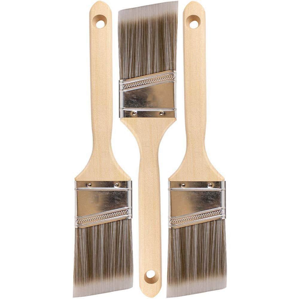 10pcs oil colour Brushes Solid Wood Stain Brushes Household Wall oil colour  Brushes with 5 Sizes for Furniture Wallpaper Fence