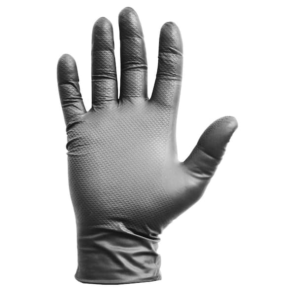 GORILLA GRIP Large Gray 6 Mil Disposable Nitrile Gloves (40-Box)