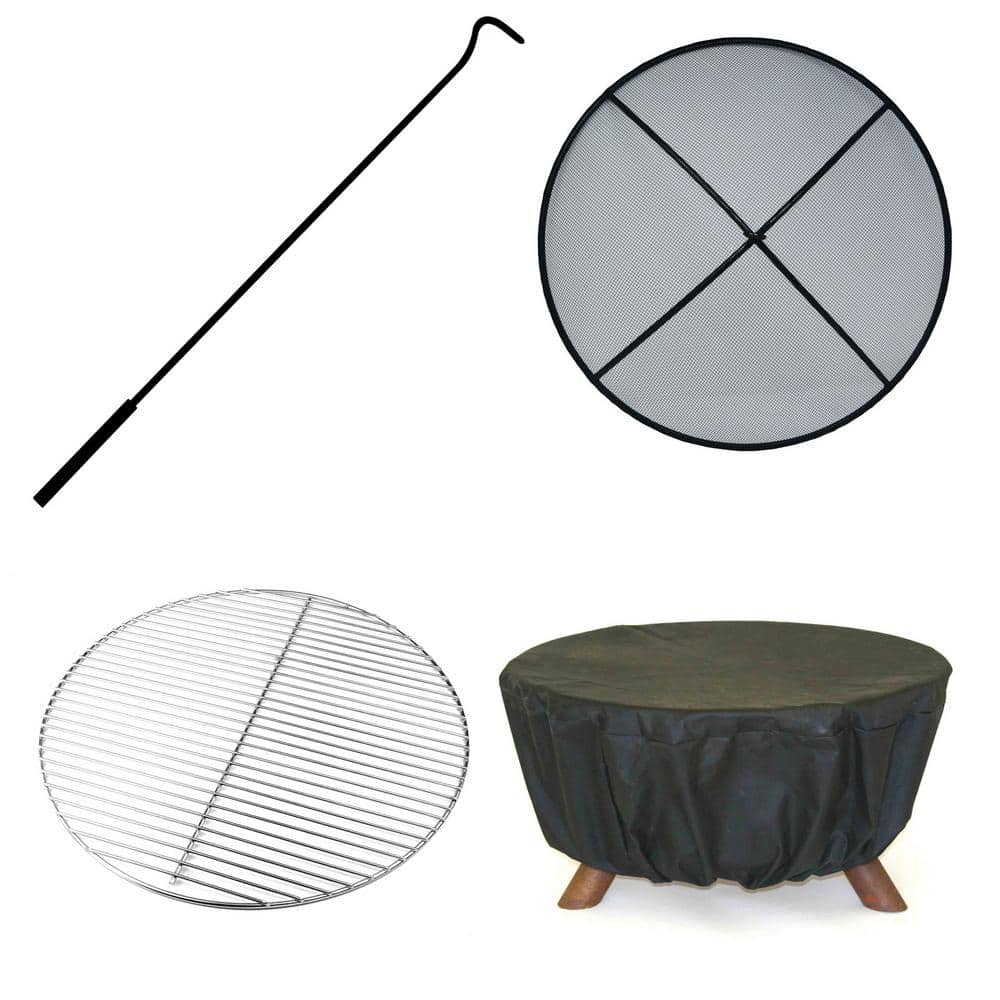 Rustic Brown Steel Pacific Coast Fire Pit with Cutout Design