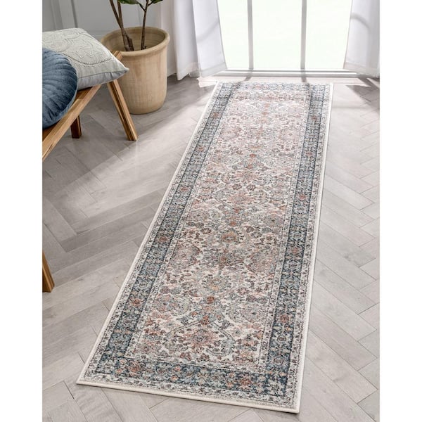 Well Woven Modern Solid Color Border Runner Rug - 2' x 7'3 - 2' x