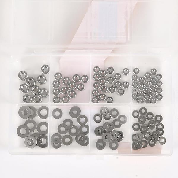 1000 Pcs Stainless Steel Screws Bolt With Hex Nuts Washers Assortment Set 