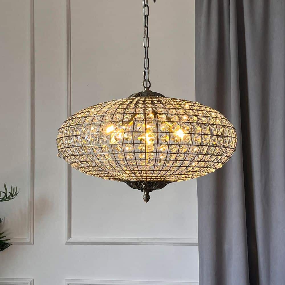 chandelier シェルフ DANCYHOME 25 in. 6-Light Antique Bronze Chandelier with Vintage