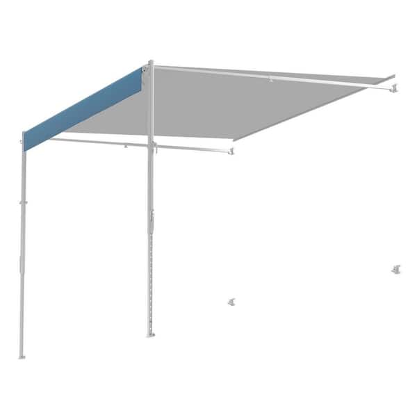 Manual RV Awning Complete Kit, 18 ft. Retractable Awning with Aluminum Alloy Frame, Outdoor Trailer Awning