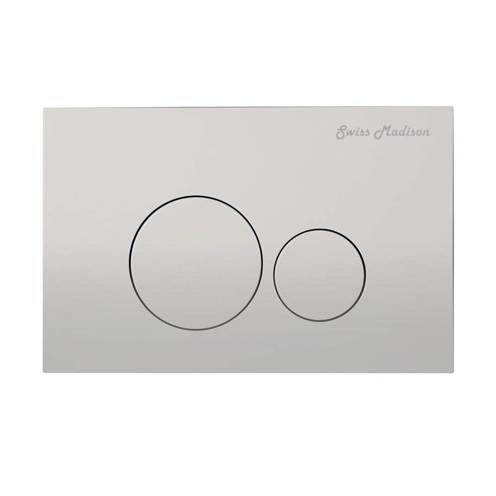 Glossy White Ceramic Wall-Hung Round Dual Flush Toilet