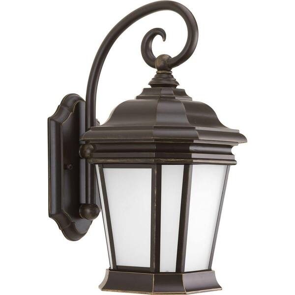 Progress Lighting Crawford Collection 1-Light Oil-Rubbed Bronze 16.75 in. Outdoor Wall Lantern Sconce