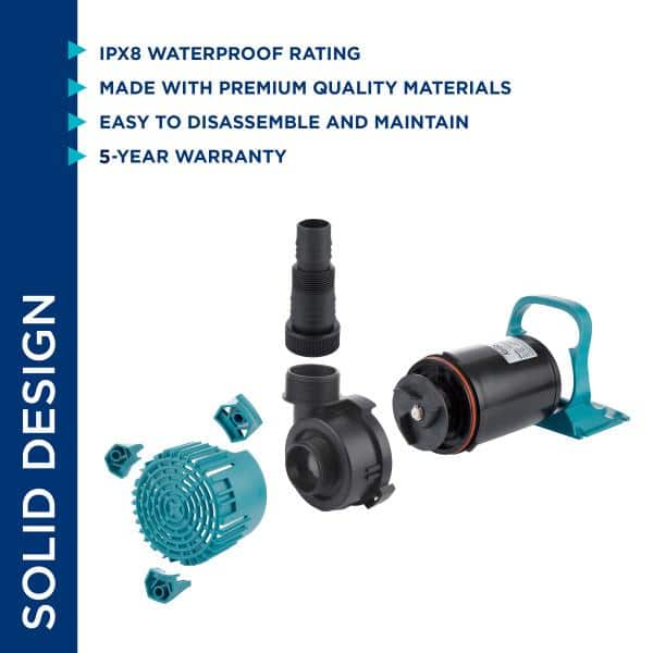 1800 GPH Black and Blue Electric Vortex Pump