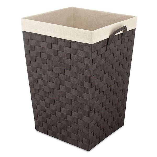 Whitmor Woven Strap Storage Baskets - Black - Set of 3 