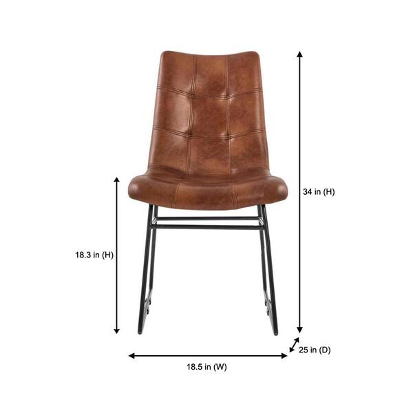 Home Decorators Collection Ivers Black, Light Brown Tufted Dining Chair