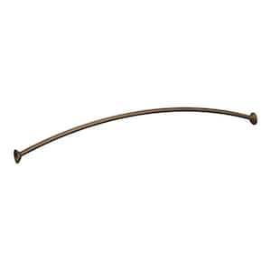 72 in. Adjustable Curved Shower Rod in Old World Bronze