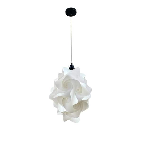 EQLight Chi 1-Light White Shaded Pendant Light