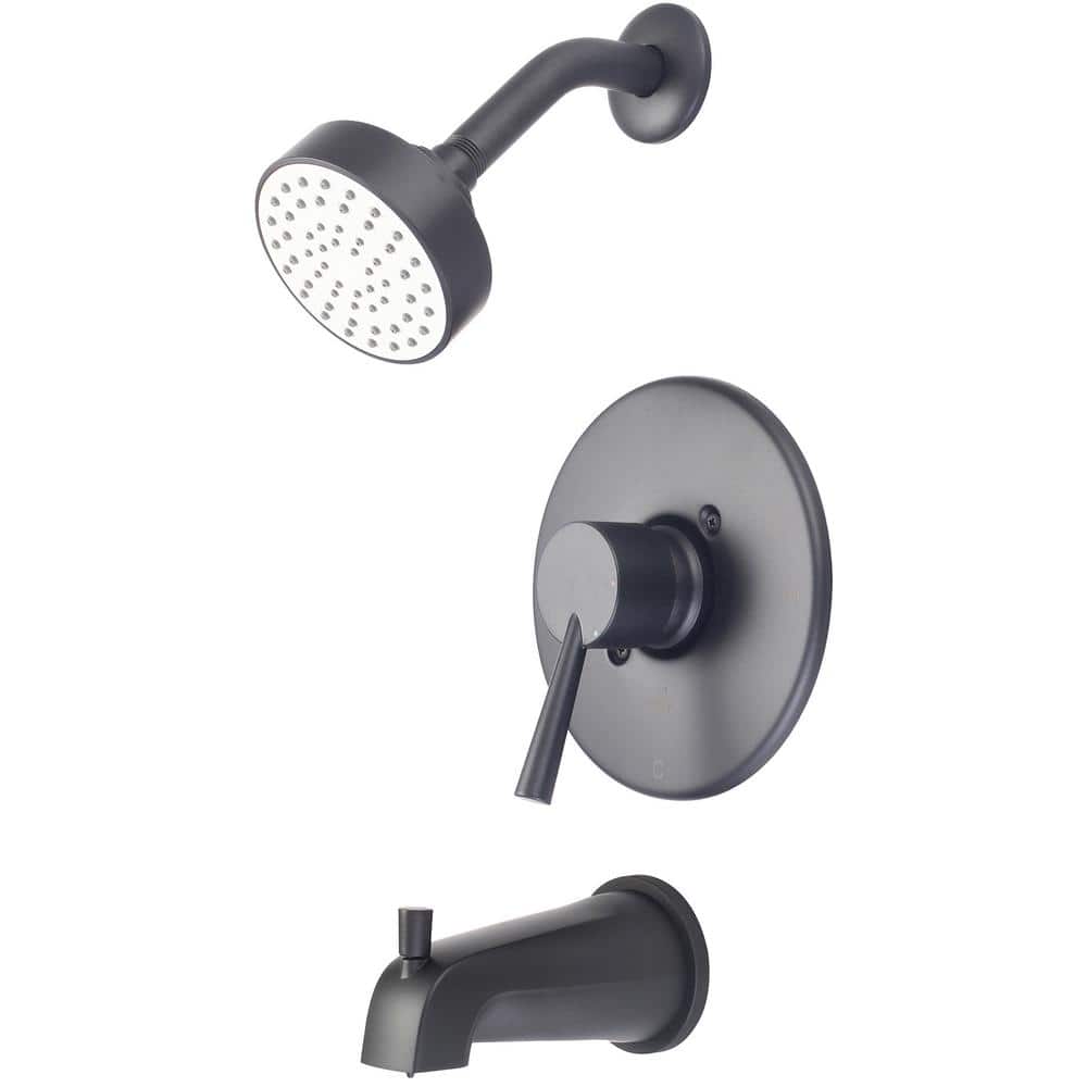 Olympia Faucets i2 1Handle Wall Mount Tub and Shower Faucet Trim Kit in Matte Black (Valve not