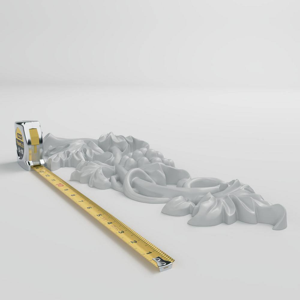 Large White Primed Polyurethane Grape and Leaf Onlay